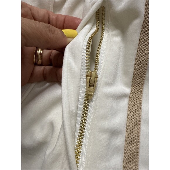 adidas Originals  Track  Pants Wonder White Sz L WMN Velvet Jogger new - Picture 5 of 15